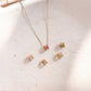 Eclipse A Initial Letter Pavé Lab Diamond Necklace 14K Solid Gold