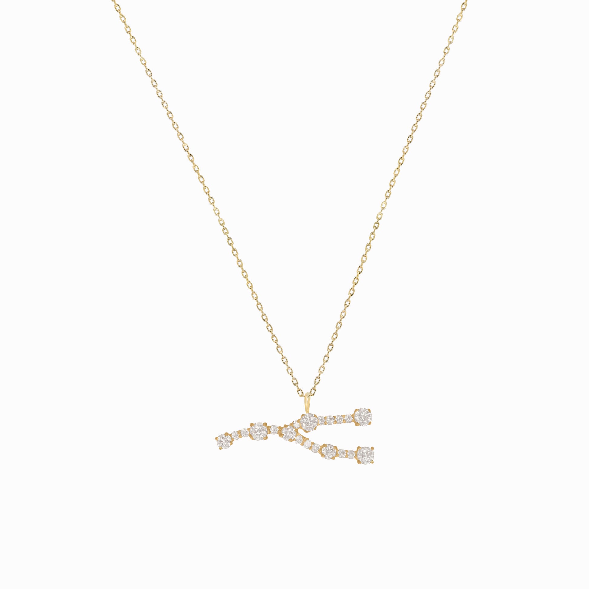 Taurus Zodiac Constellation Pavé Natural Diamond Pendant 14K Solid GoldFine Jewelry NYC | BY L’AIMÉ NEW YORK