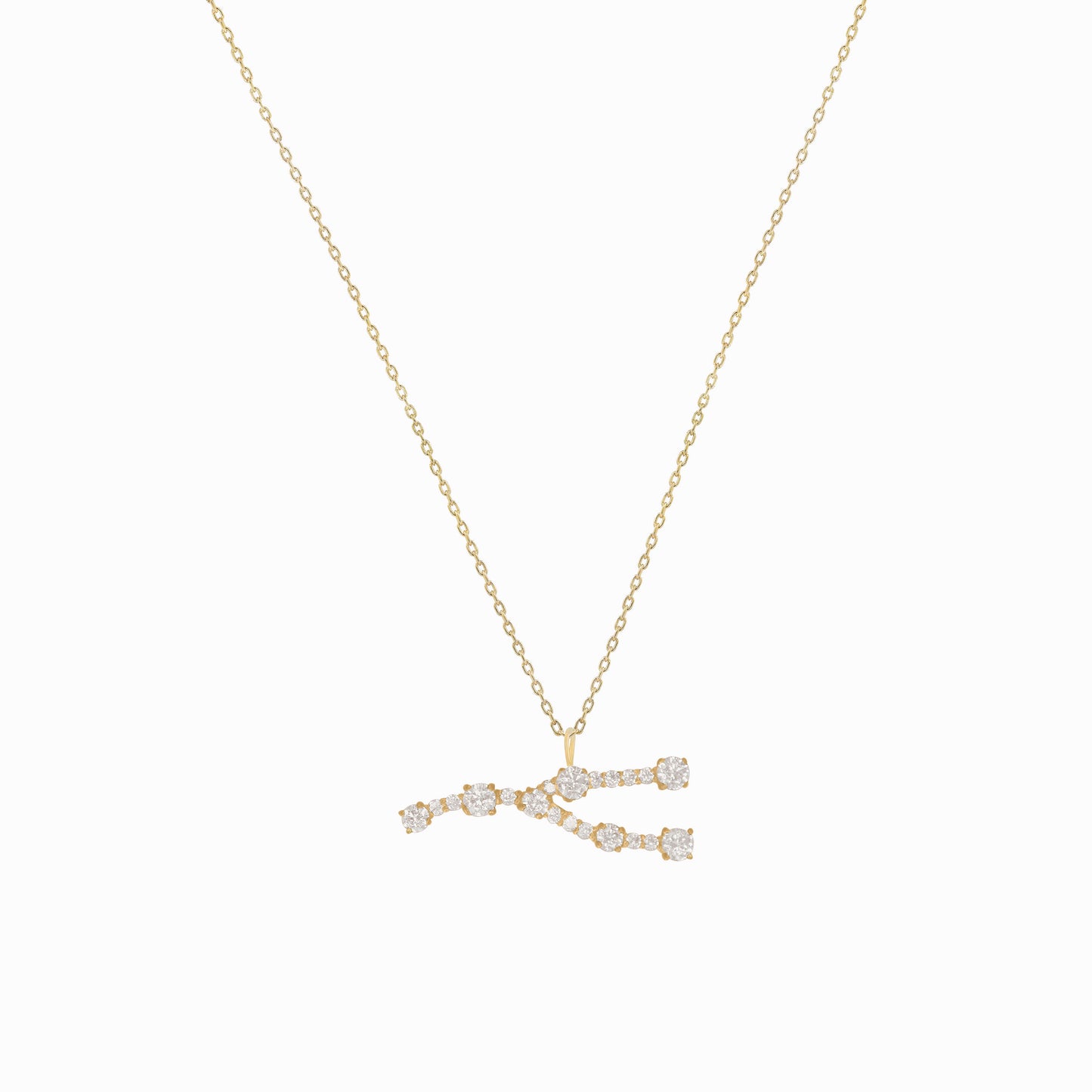 Taurus Zodiac Constellation Pavé Lab Diamond Pendant 14K Solid GoldFine Jewelry NYC | BY L’AIMÉ NEW YORK