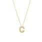 J Initial Letter Pavé Natural Diamond Necklace 14K Solid Gold