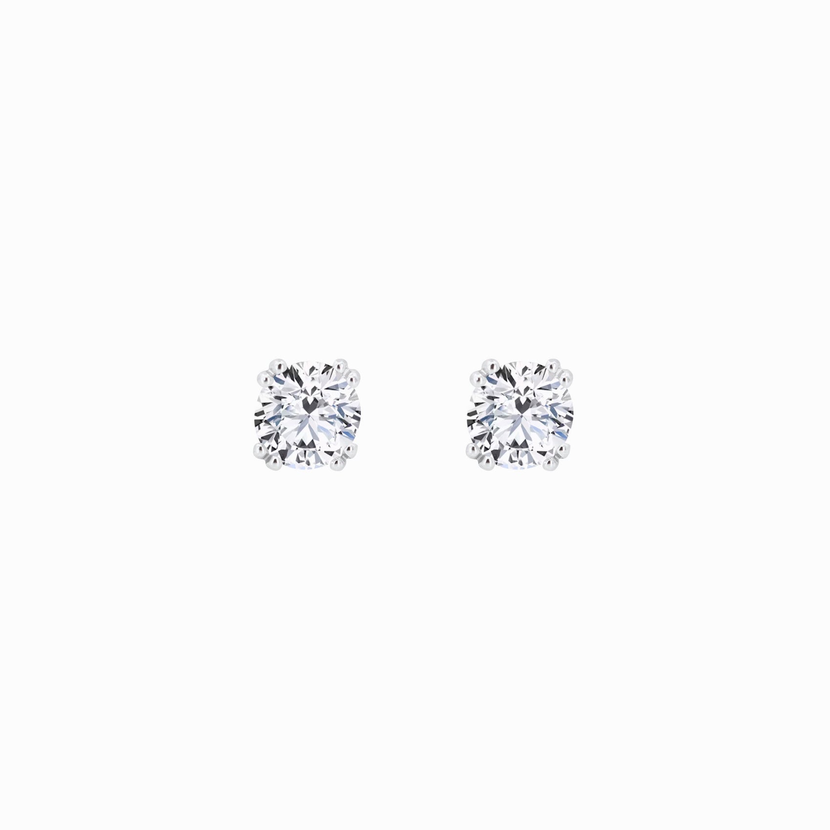 Lab Diamond Round Solitaire Stud Earrings (1 ct. tw.)