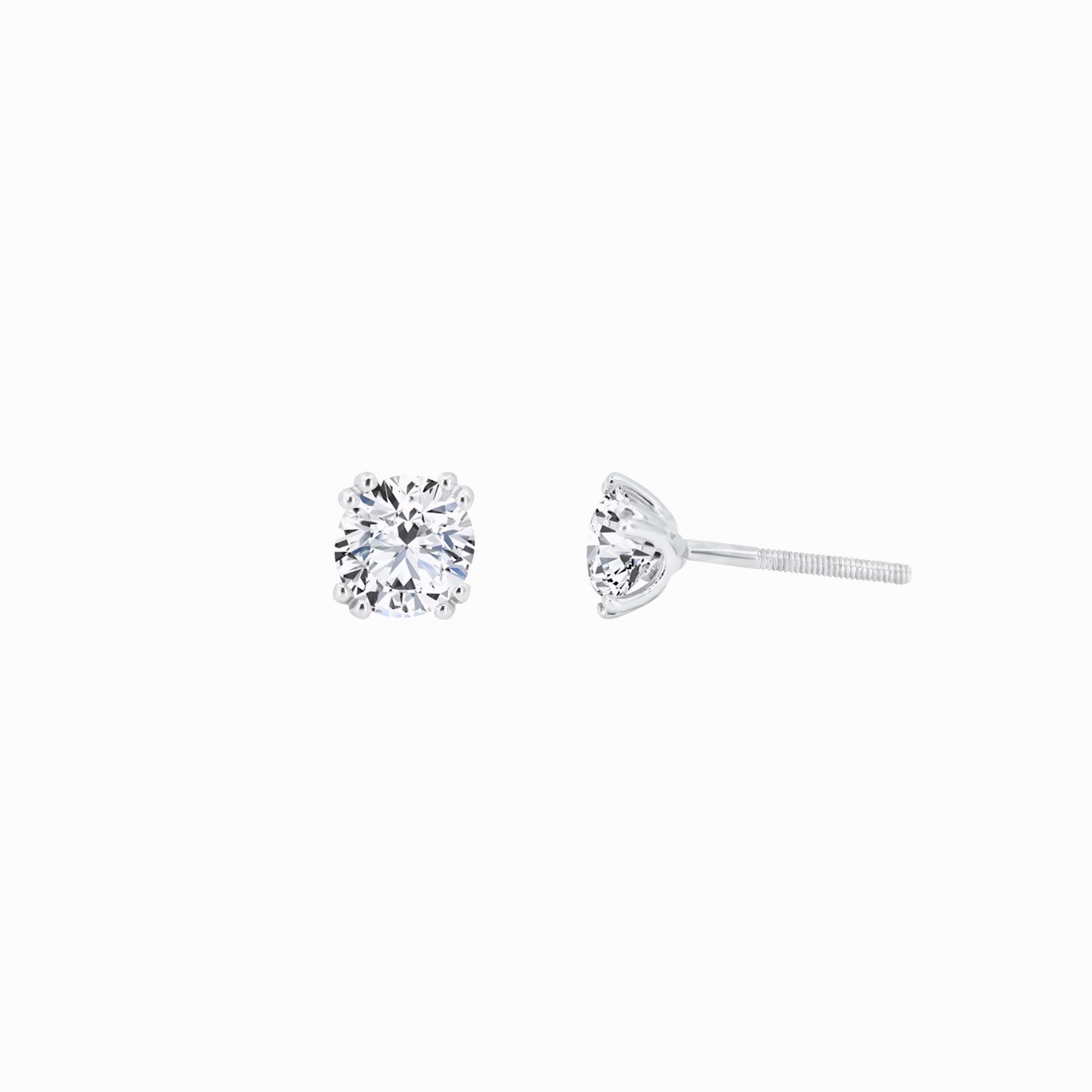 Lab Diamond Round Solitaire Stud Earrings (1 ct. tw.)