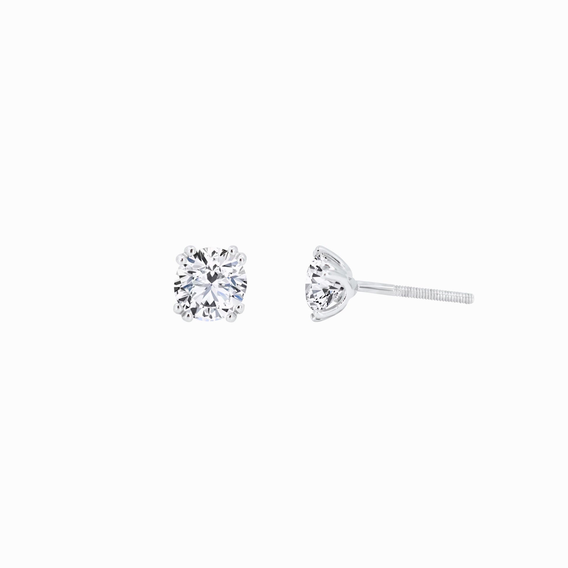 Lab Diamond Round Solitaire Stud Earrings (1 ct. tw.)