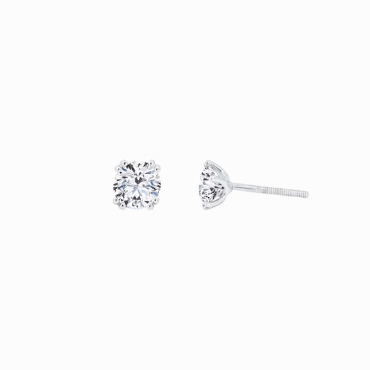 Lab Diamond Round Solitaire Stud Earrings (1 ct. tw.)