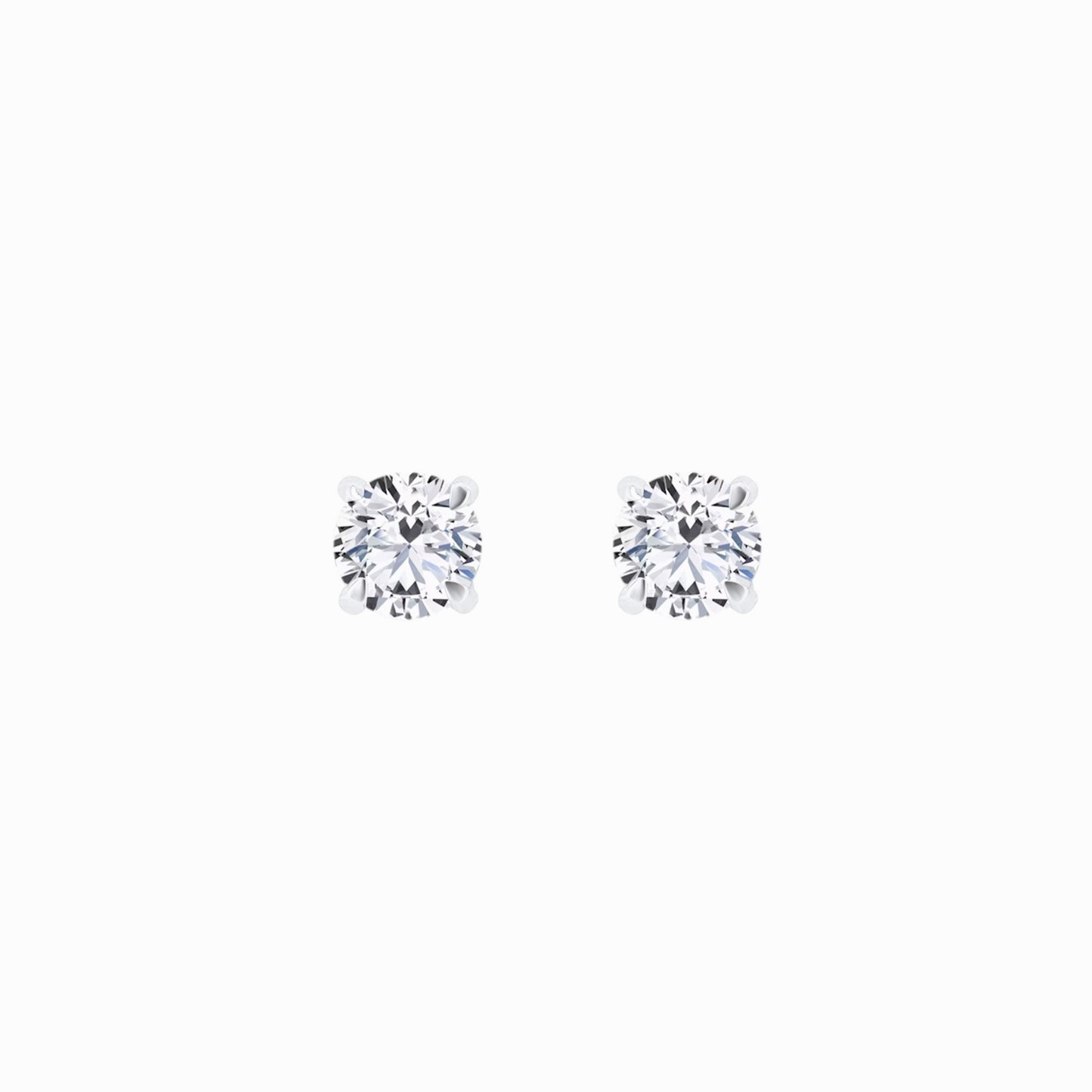 Lab Diamond Round Solitaire Stud Earrings (0.46 ct. tw.)