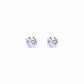 Lab Diamond Round Solitaire Stud Earrings 10K White Gold (0.51 ct. tw.)