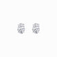 Lab Diamond Oval Stud Earrings 18K White Gold (2.08 ct. tw.)