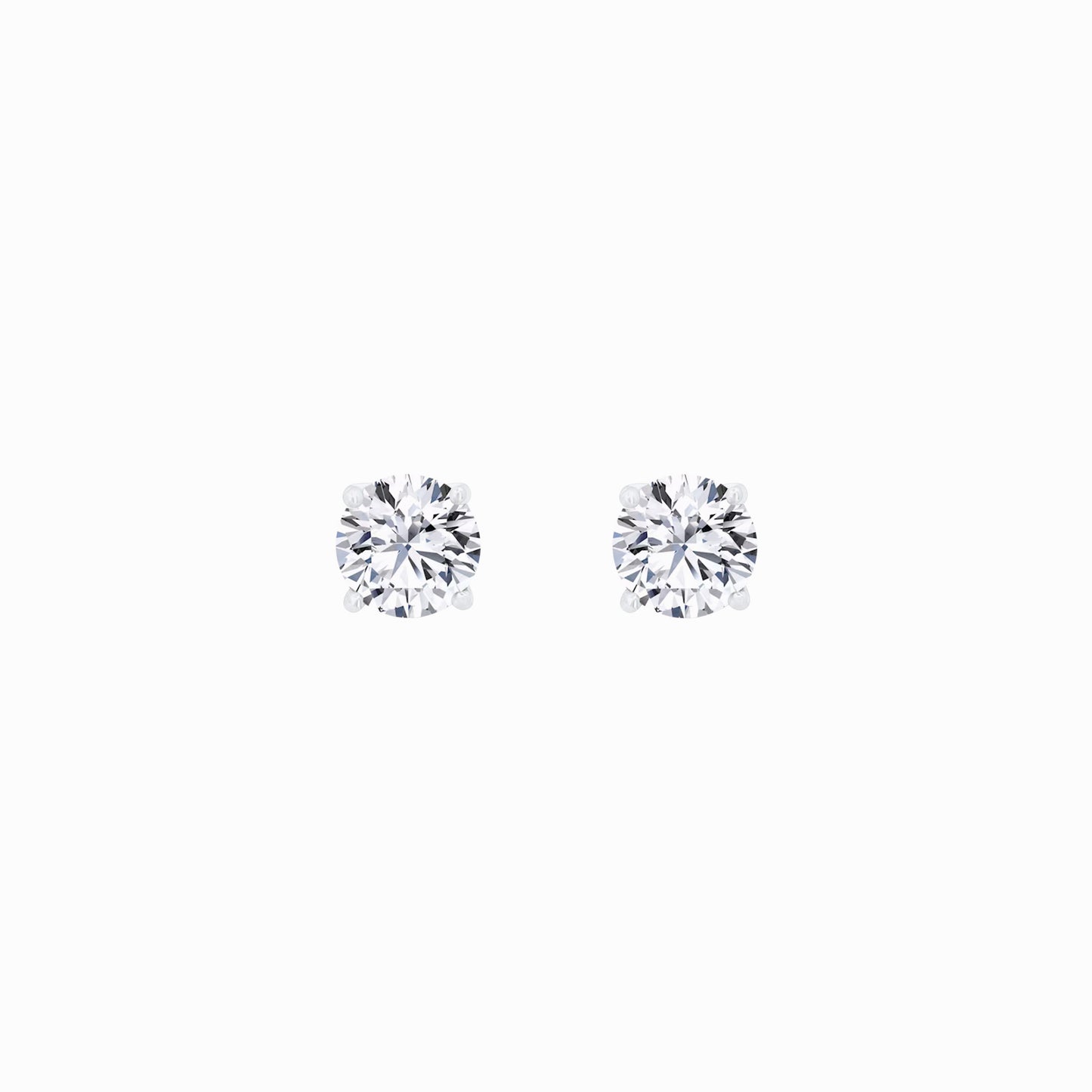 Lab Diamond Round Solitaire Stud Earrings 10K Gold (1.04ct. tw.)
