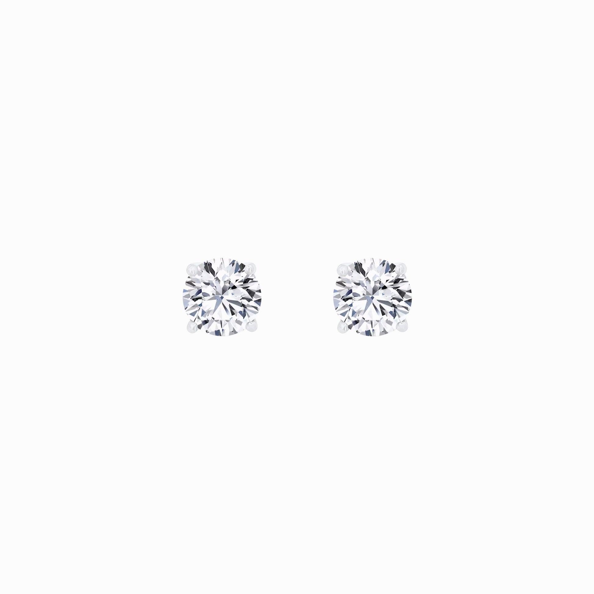 Lab Diamond Round Solitaire Stud Earrings 10K Gold (1.04ct. tw.)