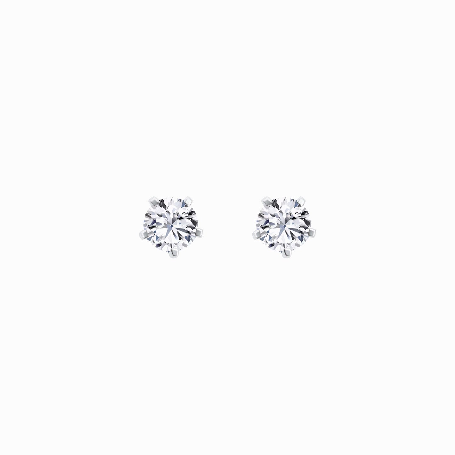 Lab Diamond Round Solitaire Stud Earrings 10K Gold (1.62ct. tw.)
