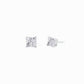 Lab Diamond Princess Cut Solitaire Stud Earrings 18K Gold (2.84 ct. tw.)