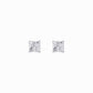 Lab Diamond Princess Cut Solitaire Stud Earrings 18K Gold (2.84 ct. tw.)