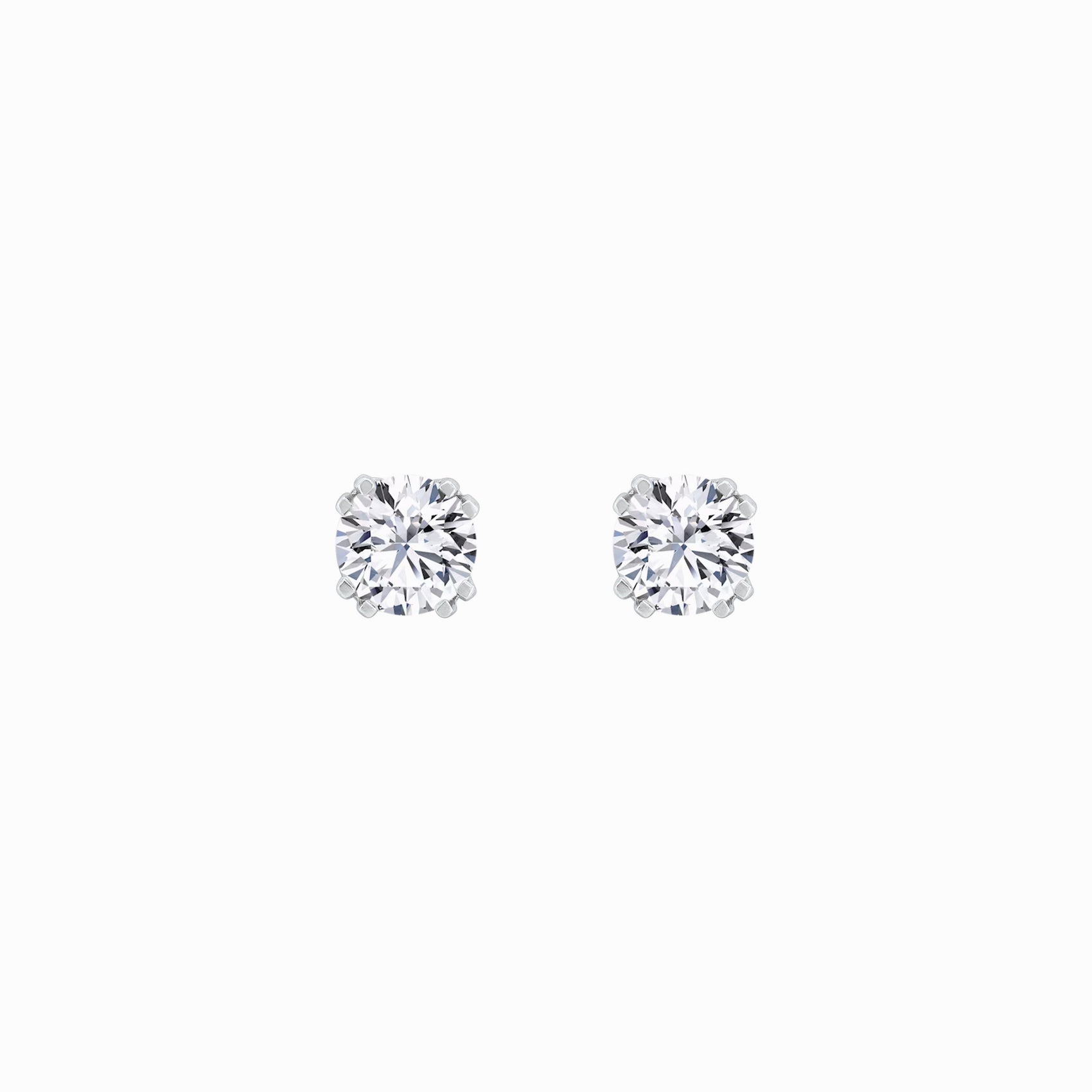 Lab Diamond Round Solitaire Stud Earrings 10K Gold (1.03ct. tw.)