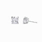 Lab Diamond Princess Cut Solitaire Stud Earrings 18K Gold (4.01 ct. tw.)