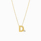J Initial Letter Point Natural Diamond Necklace 14K Solid Gold