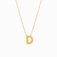 A Initial Letter Necklace 14K Solid Gold