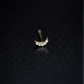 Crescent Pavé Lab Diamond Solid Stud Earrings 14K Gold