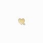 Heart One Pavé Lab Diamond Stud Earrings 14K Gold