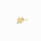 Heart One Pavé Lab Diamond Stud Earrings 14K Gold