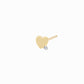 Heart One Pavé Lab Diamond Stud Earrings 14K Gold