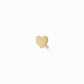 Heart One Pavé Lab Diamond Stud Earrings 14K Gold