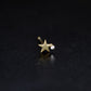 Star One Pavé Lab Diamond Stud Earrings 14K Gold