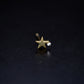 Star One Pavé Lab Diamond Stud Earrings 14K Gold