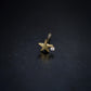 Star One Pavé Lab Diamond Stud Earrings 14K Gold