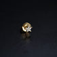 Star Pavé Lab Diamond Stud Earrings 14K Gold