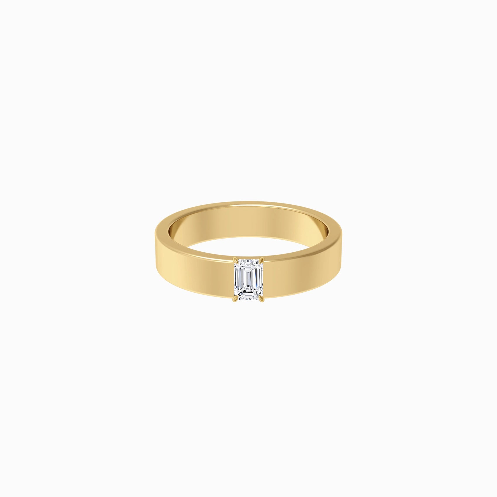 Emerald Cut Diamonds Ring Gold | MINE