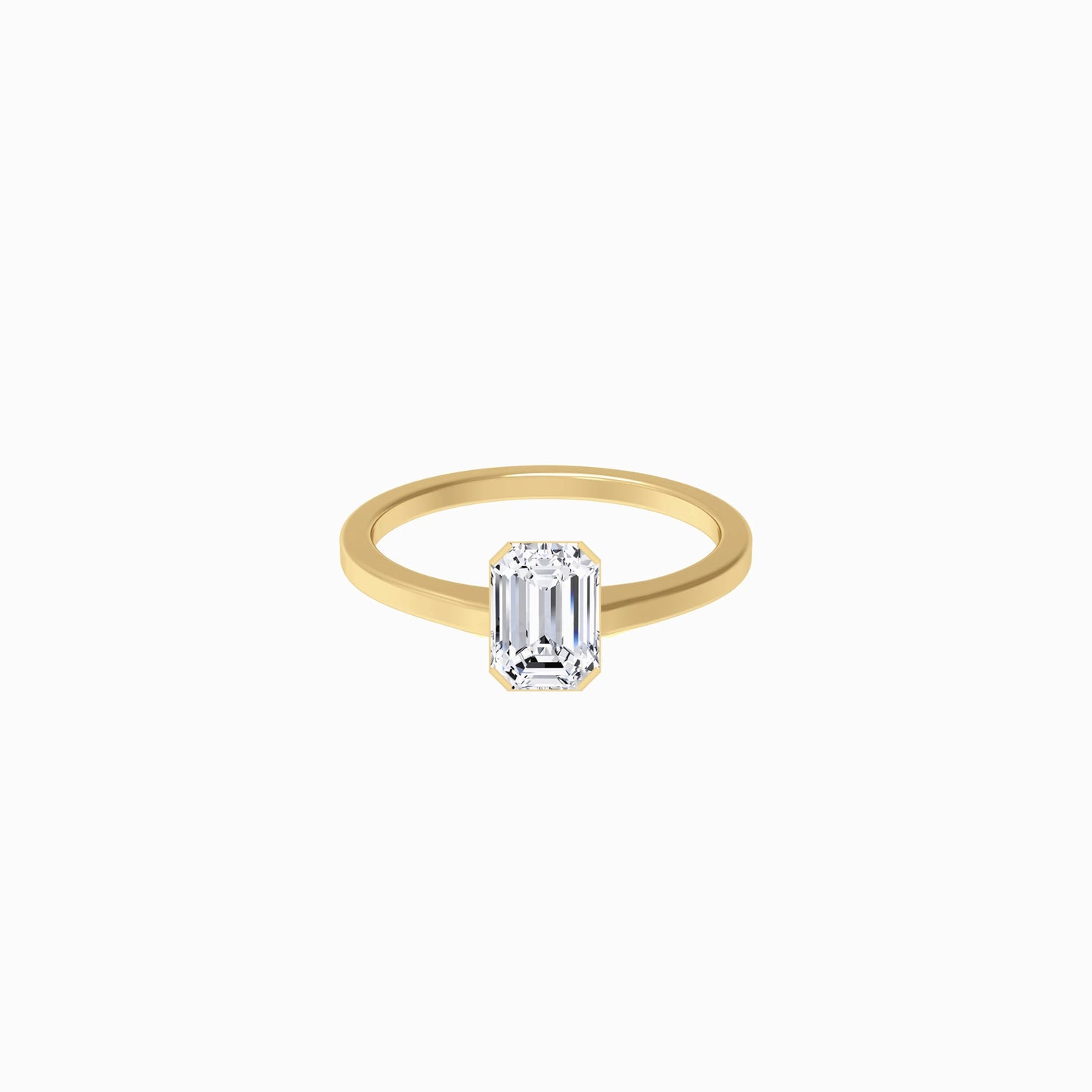 Emerald Cut Diamond Ring Gold  | REVE
