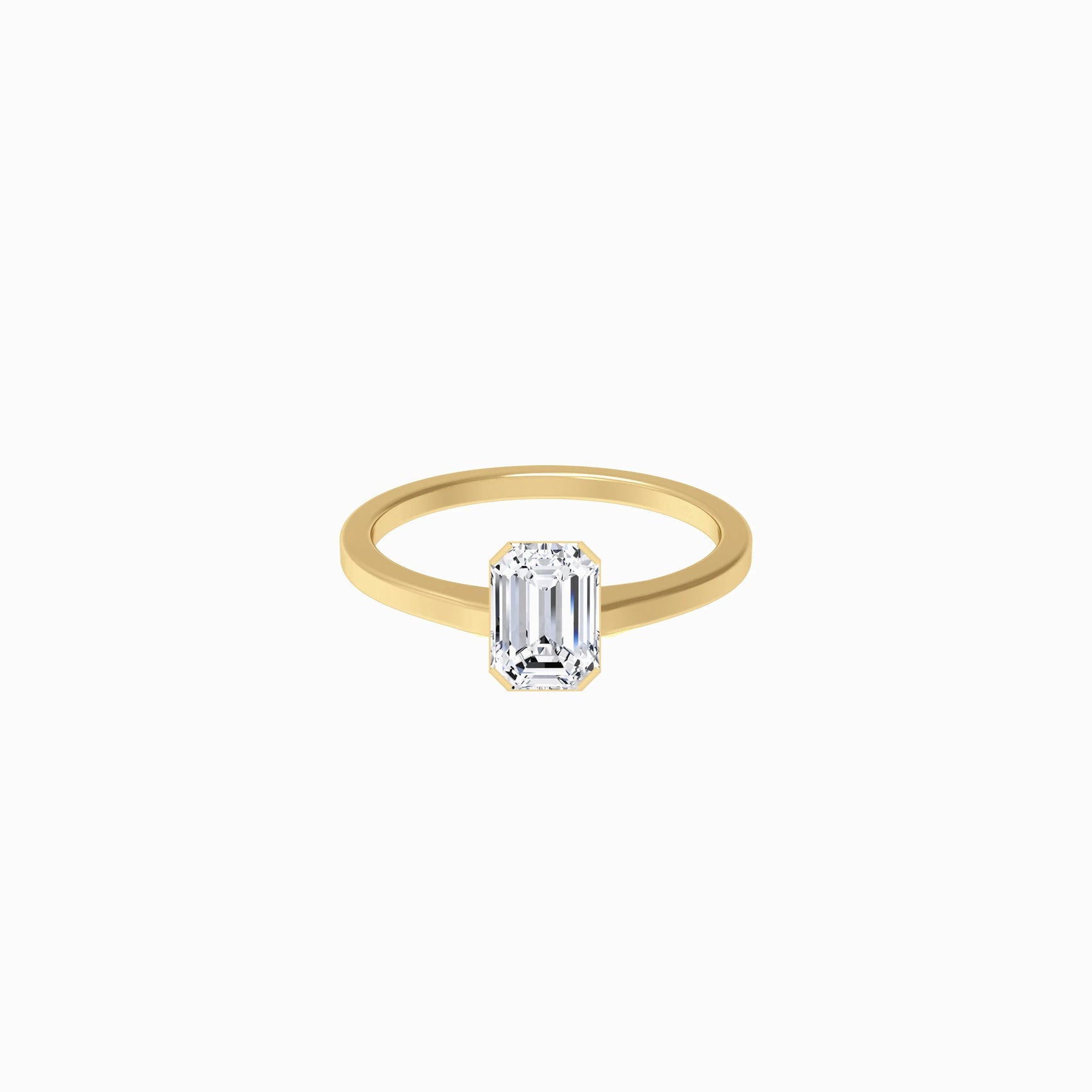 Emerald Cut Diamond Ring Gold  | REVE