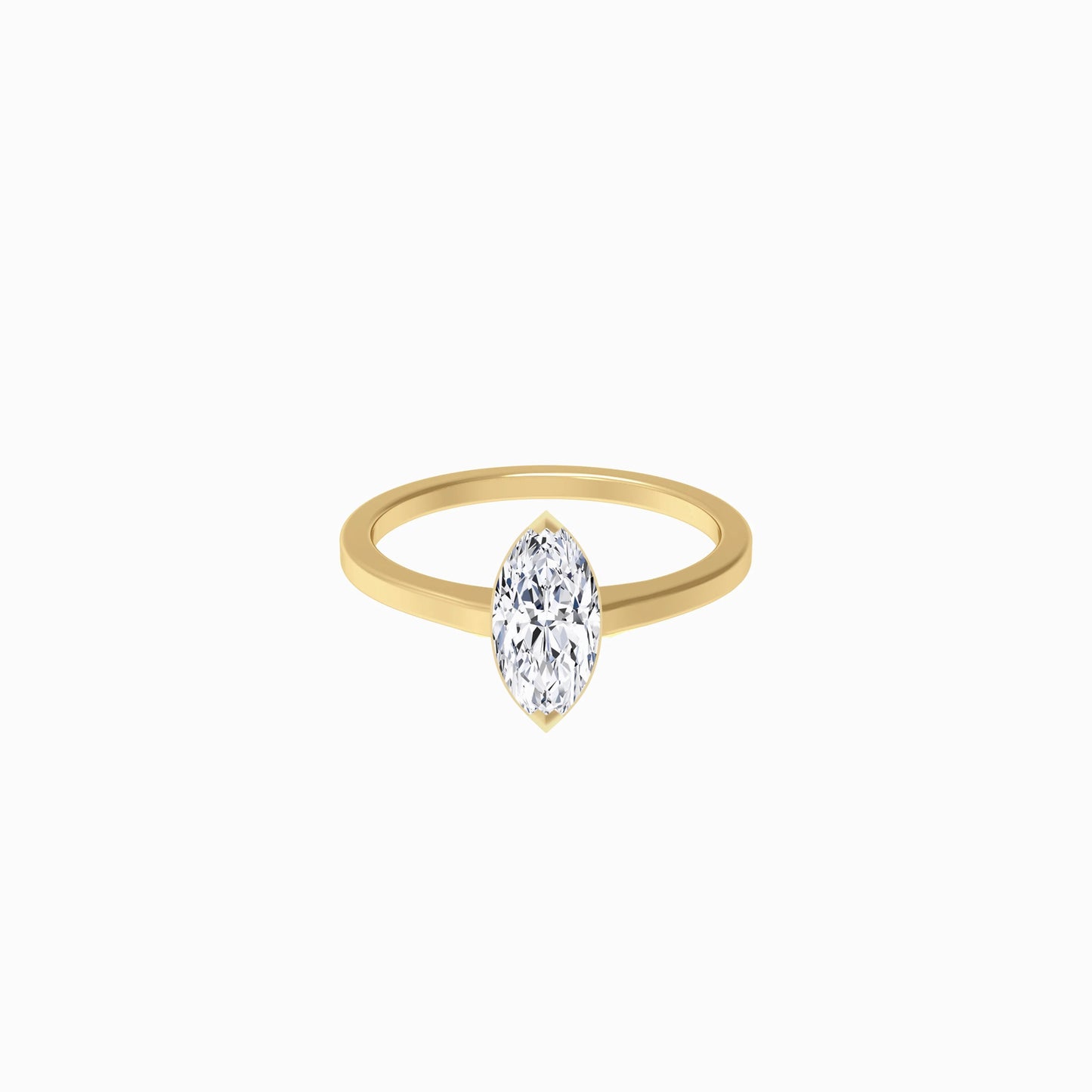 Marquise Cut Diamond Ring Gold  | REVE