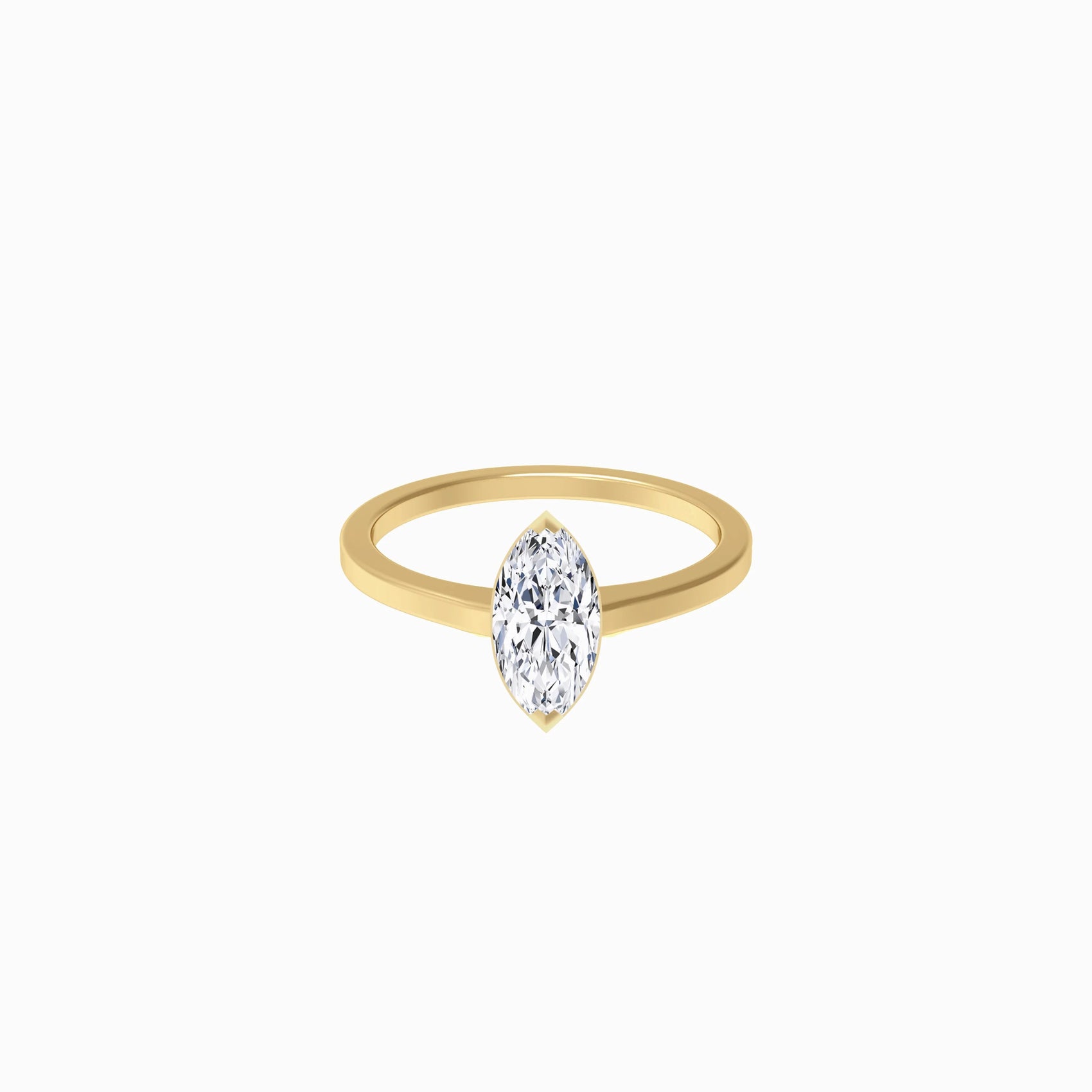 Marquise Cut Diamond Ring Gold  | REVE