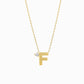 J Initial Letter Point Natural Diamond Necklace 14K Solid Gold