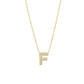 J Initial Letter Pavé Natural Diamond Necklace 14K Solid Gold
