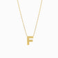 A Initial Letter Necklace 14K Solid Gold