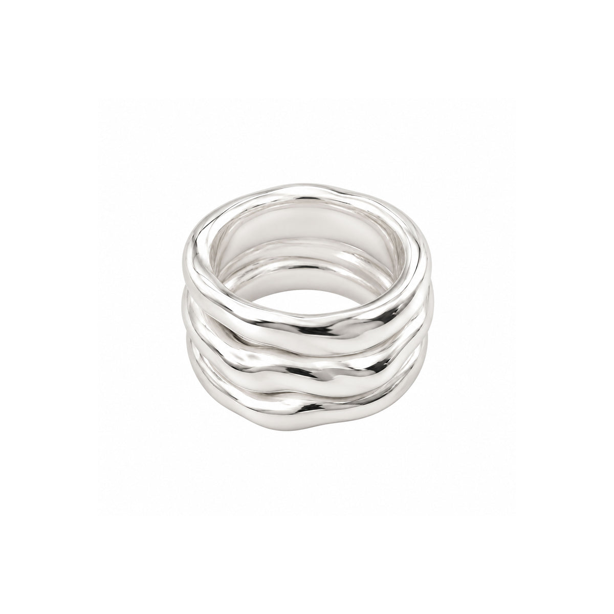 925 Sterling Silver First Bond Sculptural Wave Umbilical Cord Ring Fine Jewelry NYC | BY L’AIMÉ NEW YORK 