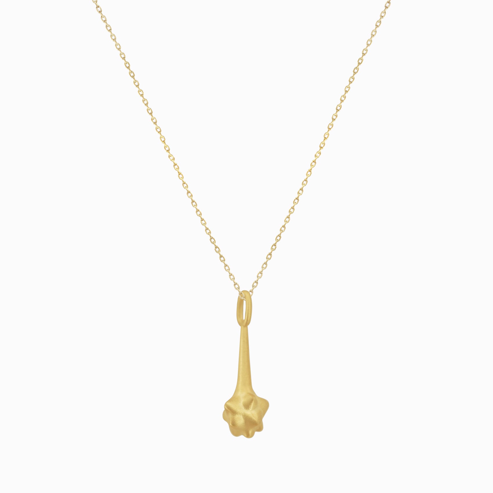 Guardian Dokkaebi Magic Club Pendant Necklace 14K Solid Gold 도깨비 방망이