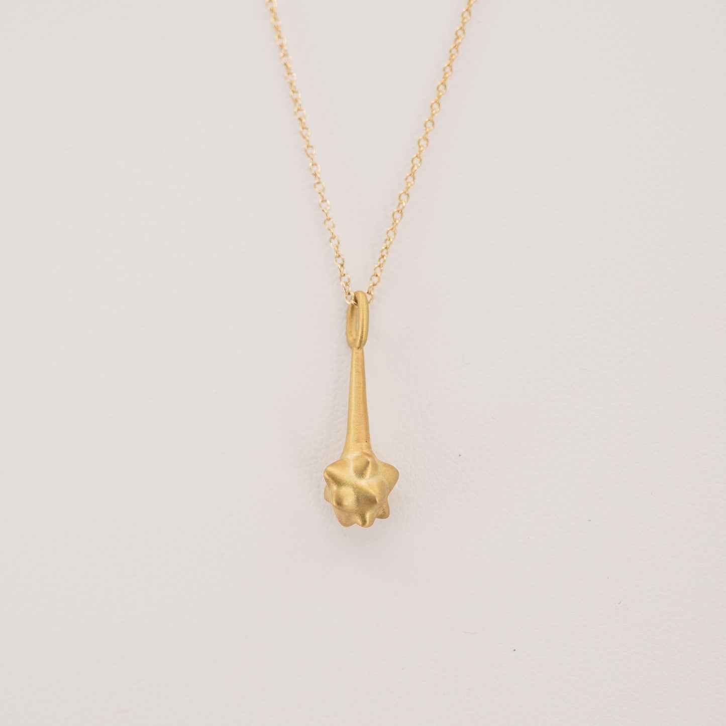Korean Guardian Dokkaebi Lucky Club Pendant Necklace 14K Solid Gold 행운의 도깨비 방망이 목걸이 BY L’AIMÉ NEW YORK