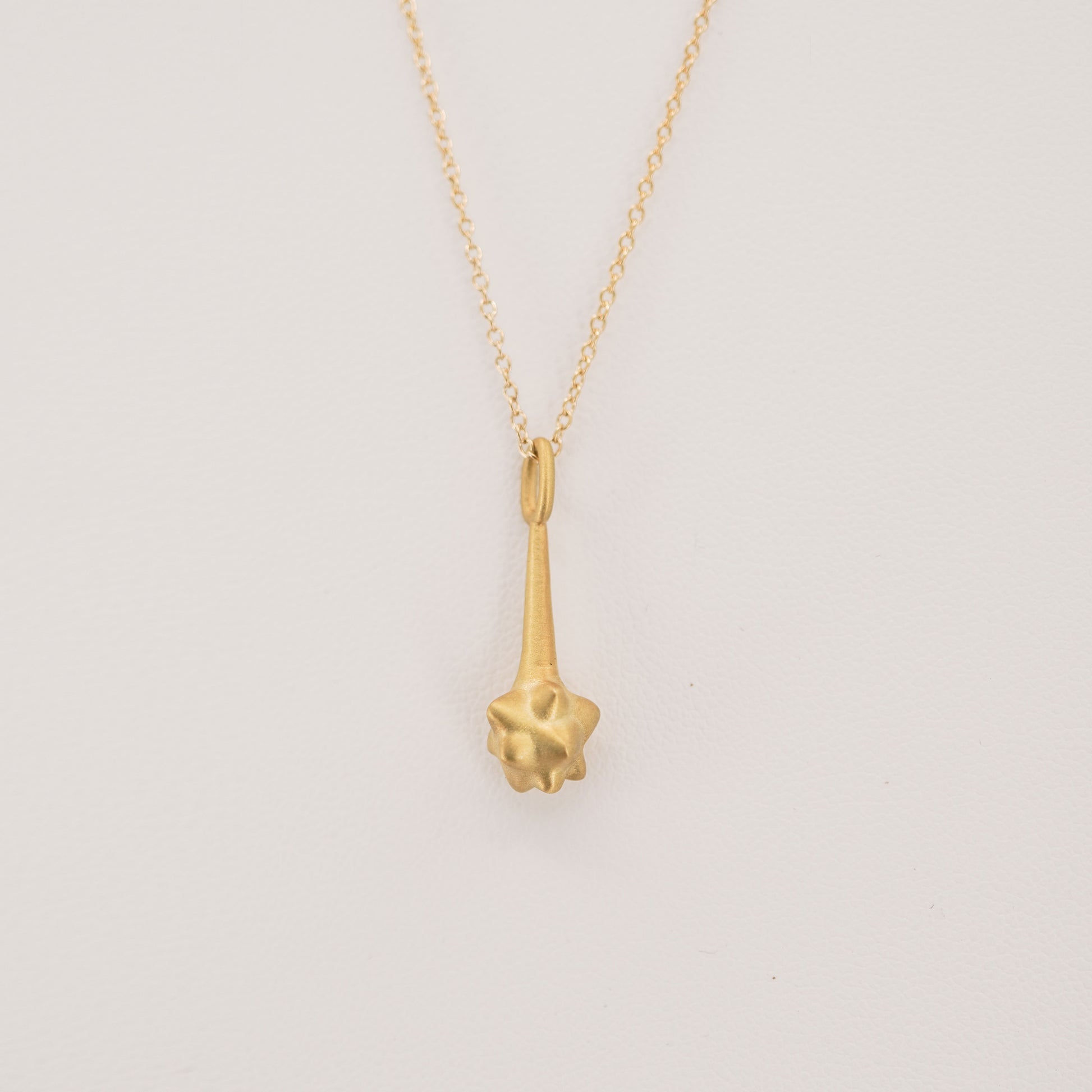 Korean Guardian Dokkaebi Lucky Club Pendant Necklace 14K Solid Gold 행운의 도깨비 방망이 목걸이 BY L’AIMÉ NEW YORK