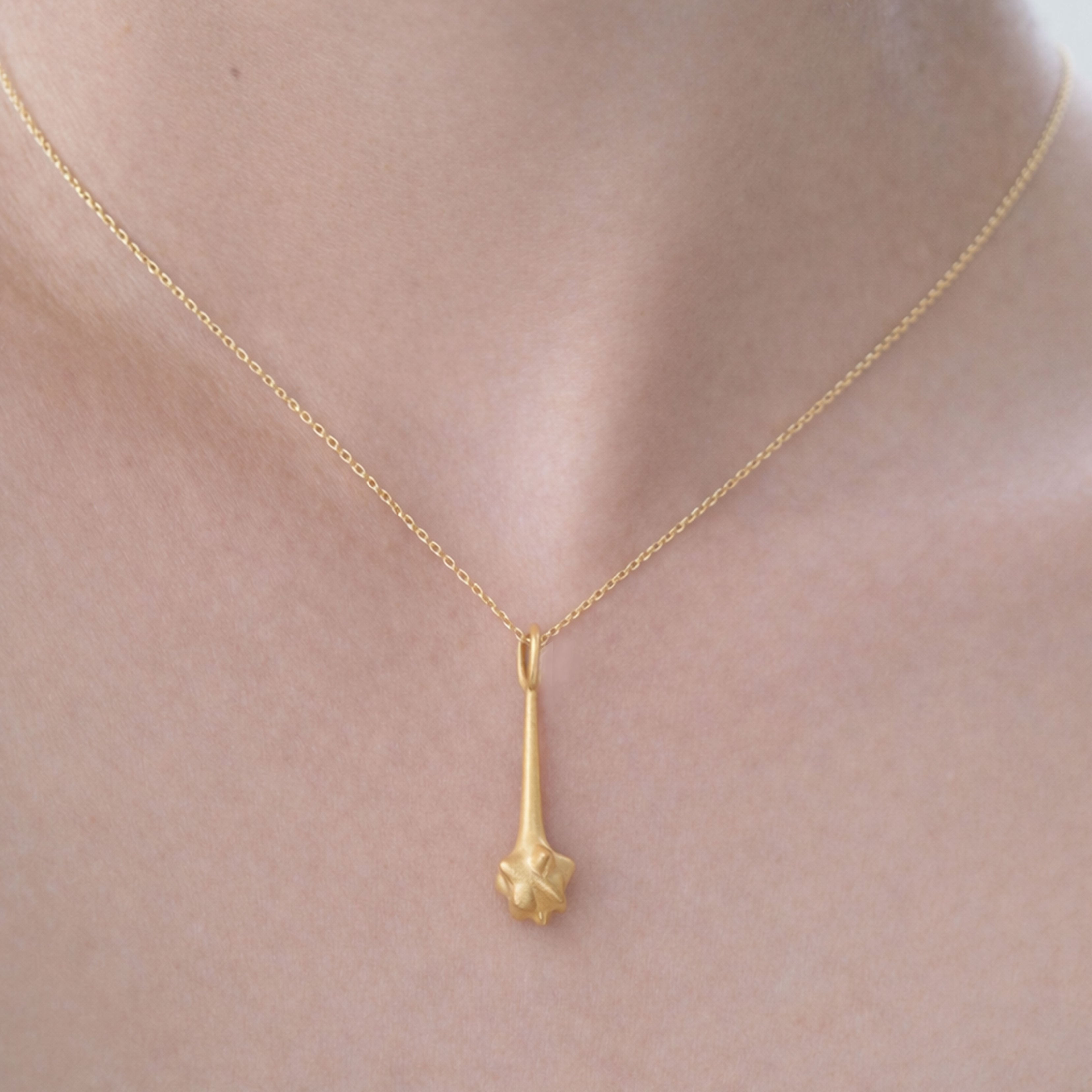 도깨비 Korean Guardian Dokkaebi Lucky Club Pendant 14K Solid Gold | BY L