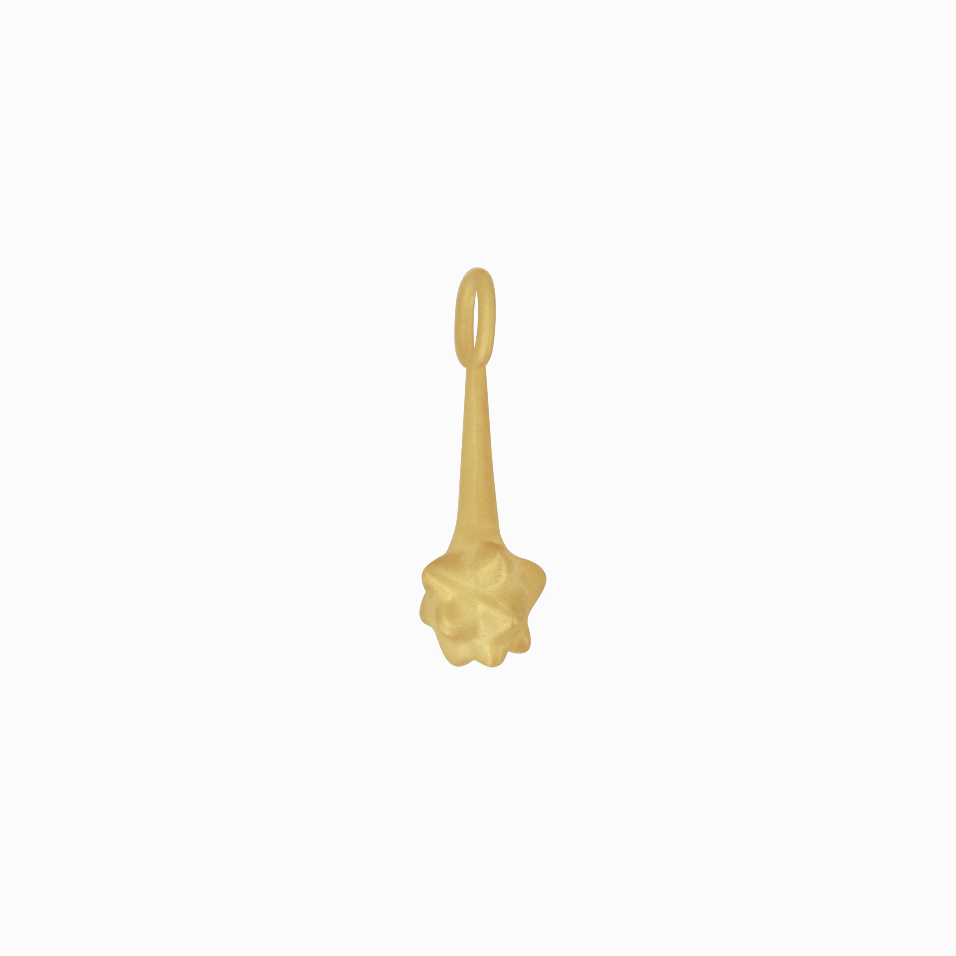 14K Solid Gold Korean Guardian Dokkaebi Lucky Club Pendant | BY L