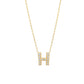 J Initial Letter Pavé Natural Diamond Necklace 14K Solid Gold