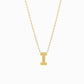 A Initial Letter Necklace 14K Solid Gold