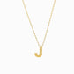 A Initial Letter Necklace 14K Solid Gold