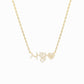 Korean Hangul Custom Word Heart Pavé Natural Diamond Necklace 14K Solid Gold – Personalized 사랑