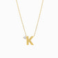 J Initial Letter Point Natural Diamond Necklace 14K Solid Gold