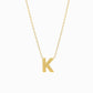 A Initial Letter Necklace 14K Solid Gold