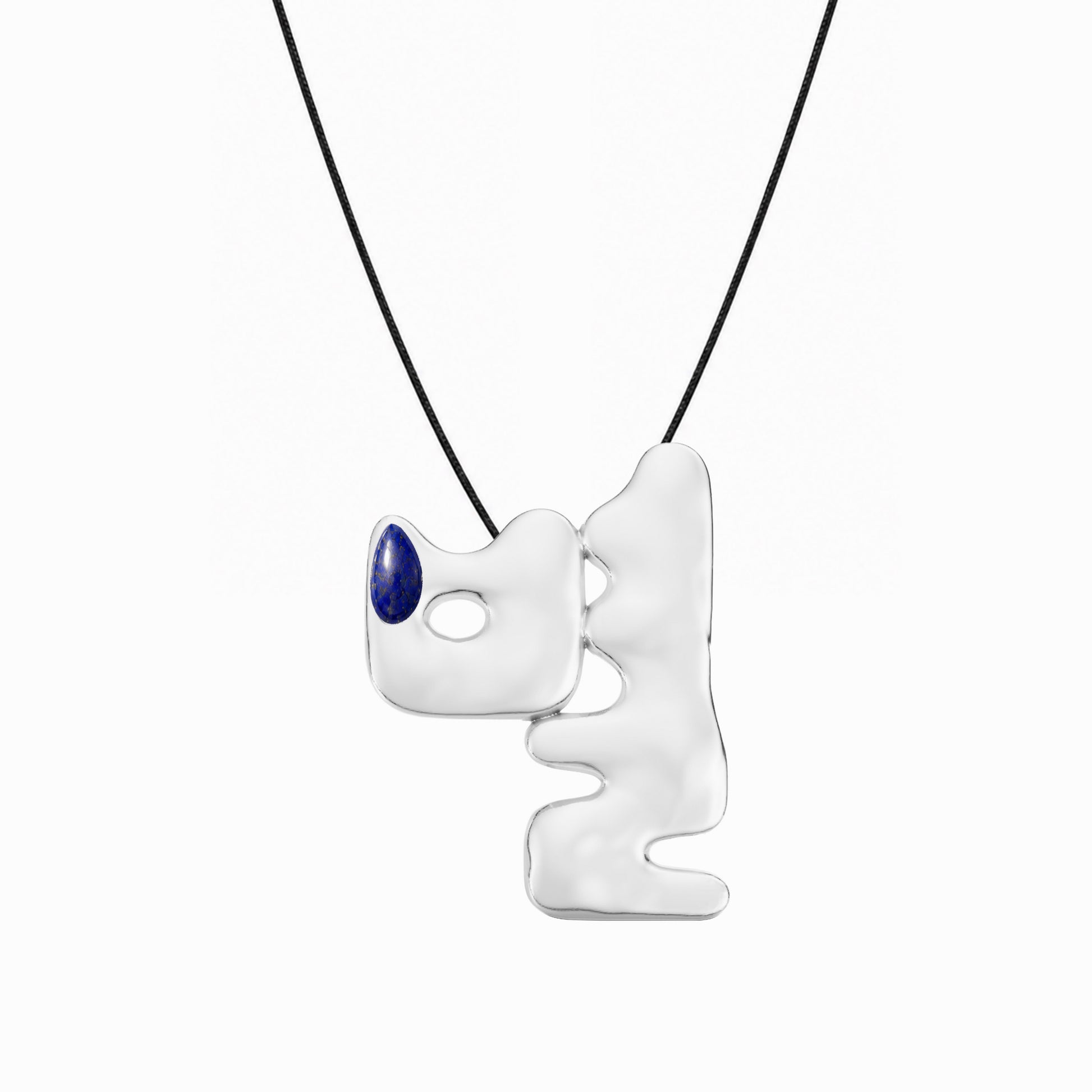 Byul Korean Hangul Star Lapis Pendant Necklace 별
